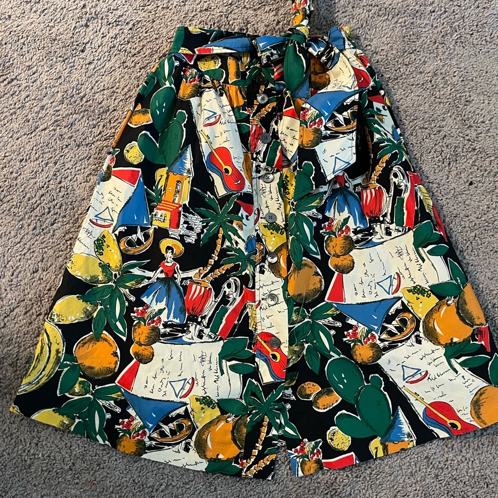 J. Crew Multicolor Asymmetrical Skirt